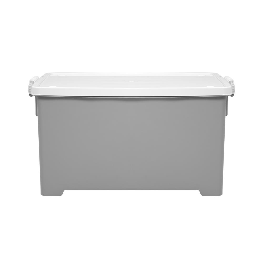 กล่องเก็บของ 75 ลิตร STACKO NO.5114 สีเทา/ขาว