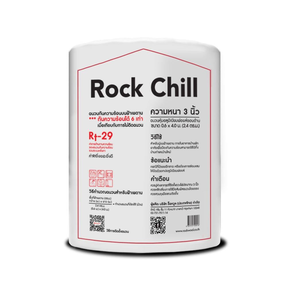 ฉนวนใยแก้วกันความร้อน ROCKWOOL หนา 3 นิ้ว 0.6x4 ม.