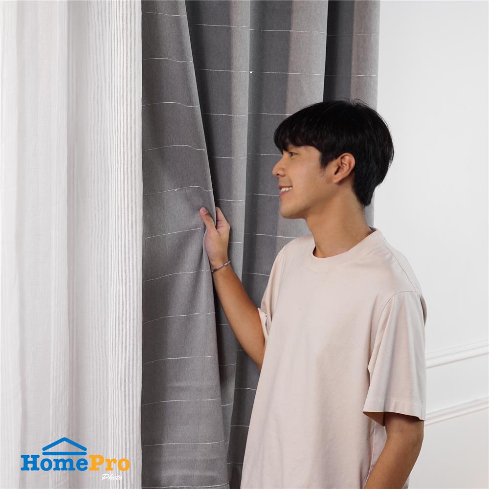 ผ้าม่าน EYELET HOME LIVING STYLE CRUISE UV 140x160 ซม. สีเทา