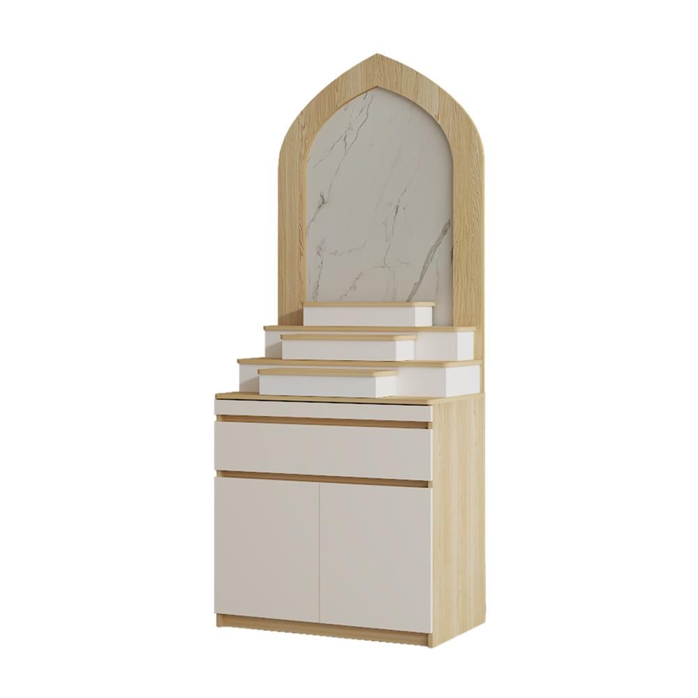 ตู้พระ FURDINI AURA 80 ซม. สี NATURAL OAK/ขาว