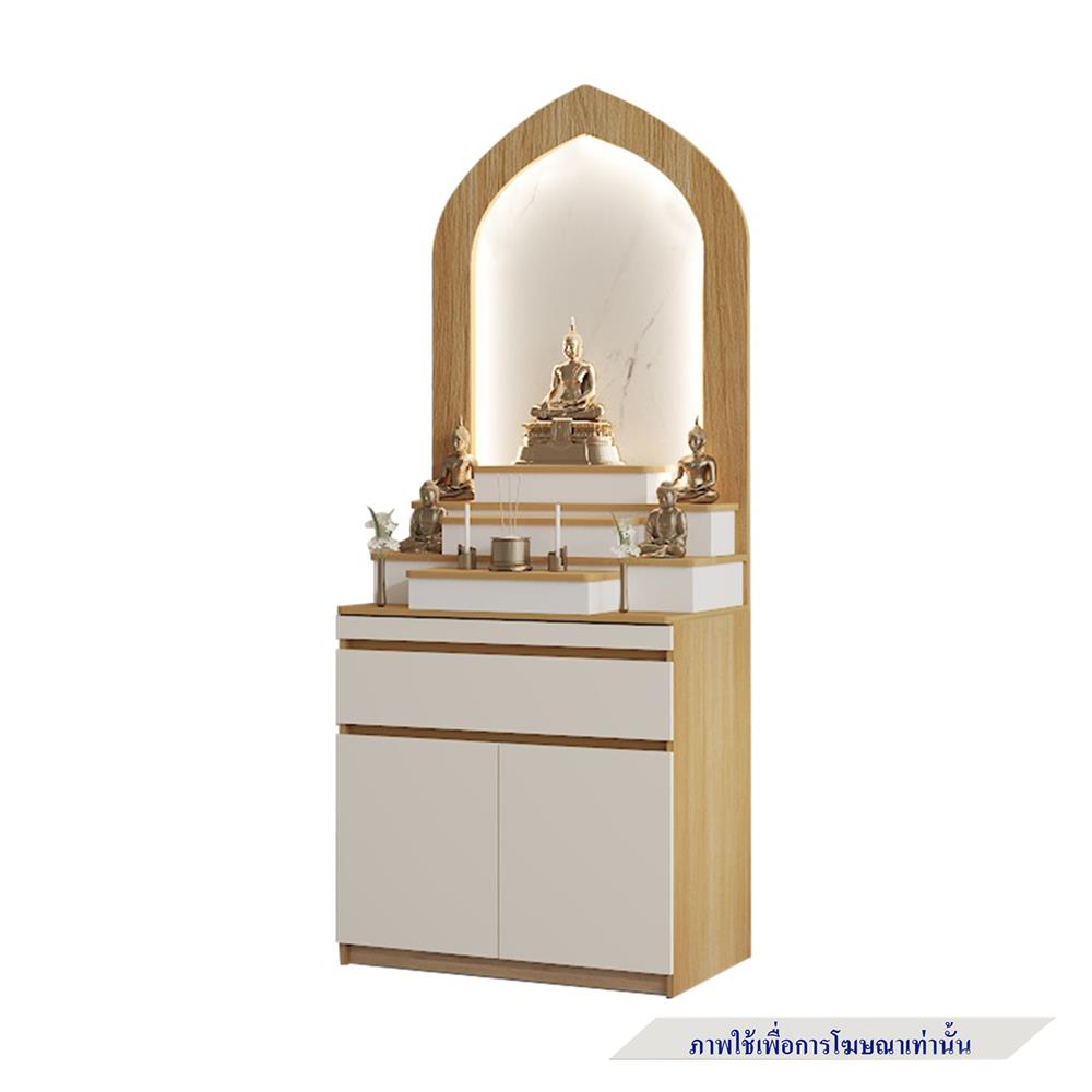 ตู้พระ FURDINI AURA 80 ซม. สี NATURAL OAK/ขาว