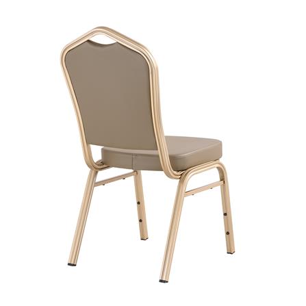 เก้าอี้จัดเลี้ยง FURDINI AURA PU สีน้ำตาลเข้ม/ทอง_3