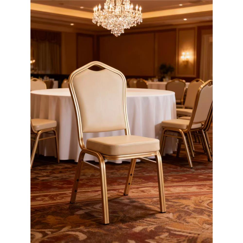 เก้าอี้จัดเลี้ยง FURDINI AURA PU สีน้ำตาล/ทอง