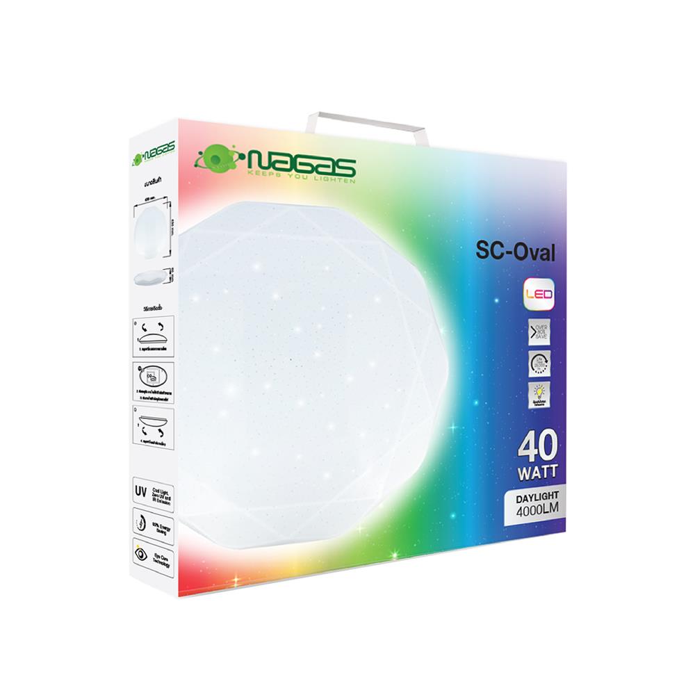ไฟเพดาน LED NAGAS SC-OVAL 16 นิ้ว 40 วัตต์ DAYLIGHT สีขาว