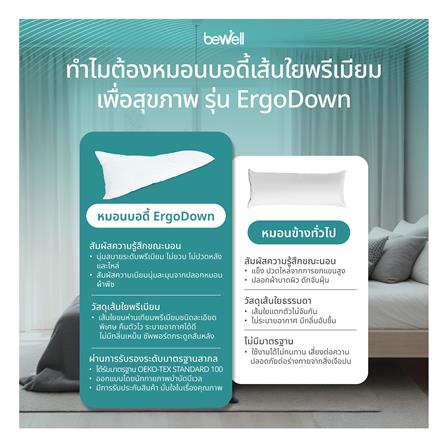 หมอน BODY BEWELL SWE14 40x150x25 ซม. สี WHITE_7