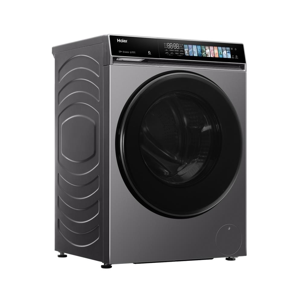 เครื่องซักผ้าฝาหน้า HAIER HW120-BP14367S8U1 12 กก. 1400 RPM อินเวอร์เตอร์ สีดำเงิน