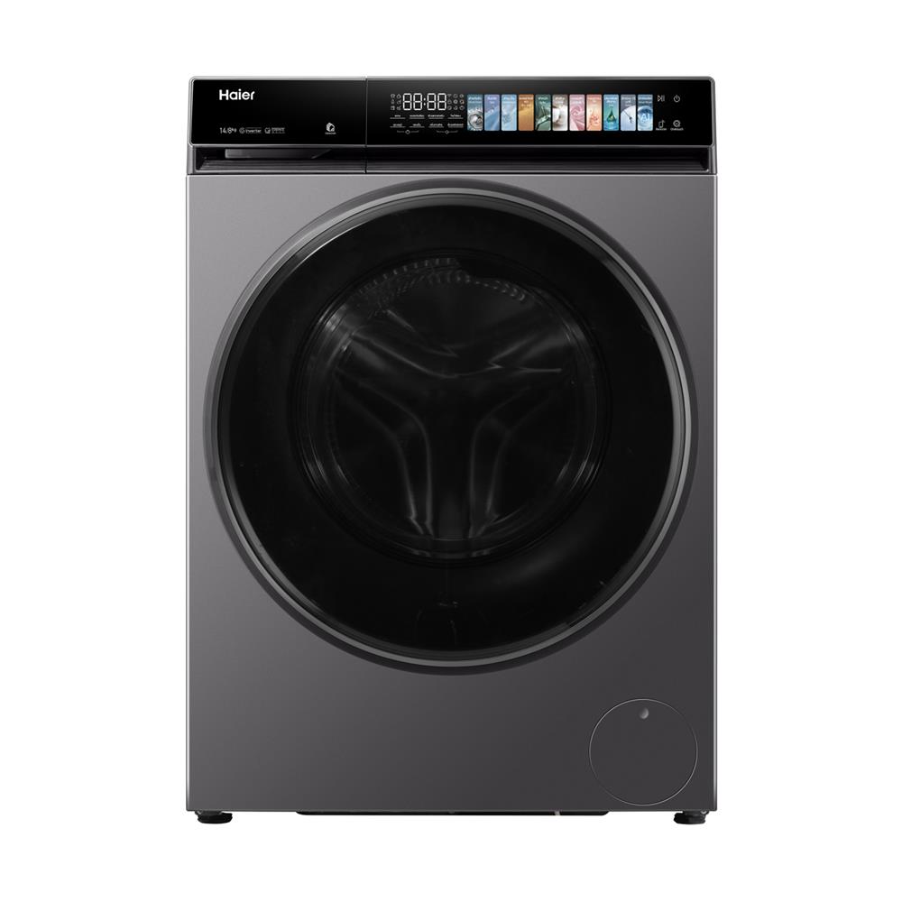 เครื่องซักอบผ้าฝาหน้า HAIER HWD140-BP14367S8U1 14/8 กก. 1400RPM อินเวอร์เตอร์ สีดำเงิน