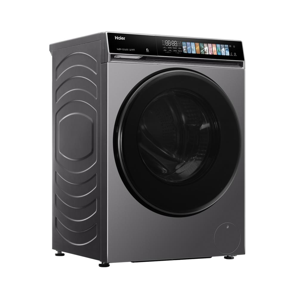 เครื่องซักอบผ้าฝาหน้า HAIER HWD140-BP14367S8U1 14/8 กก. 1400RPM อินเวอร์เตอร์ สีดำเงิน