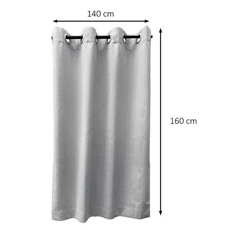 ผ้าม่าน EYELET HOME LIVING STYLE TARTAN UV 140x160 ซม. สีเทา_5