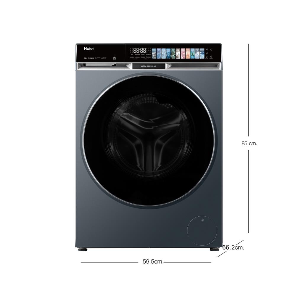 เครื่องซักผ้าฝาหน้า HAIER HW140-BPD14387GNU1 14 กก. 1400 RPM อินเวอร์เตอร์ สีฟ้าครามเข้ม