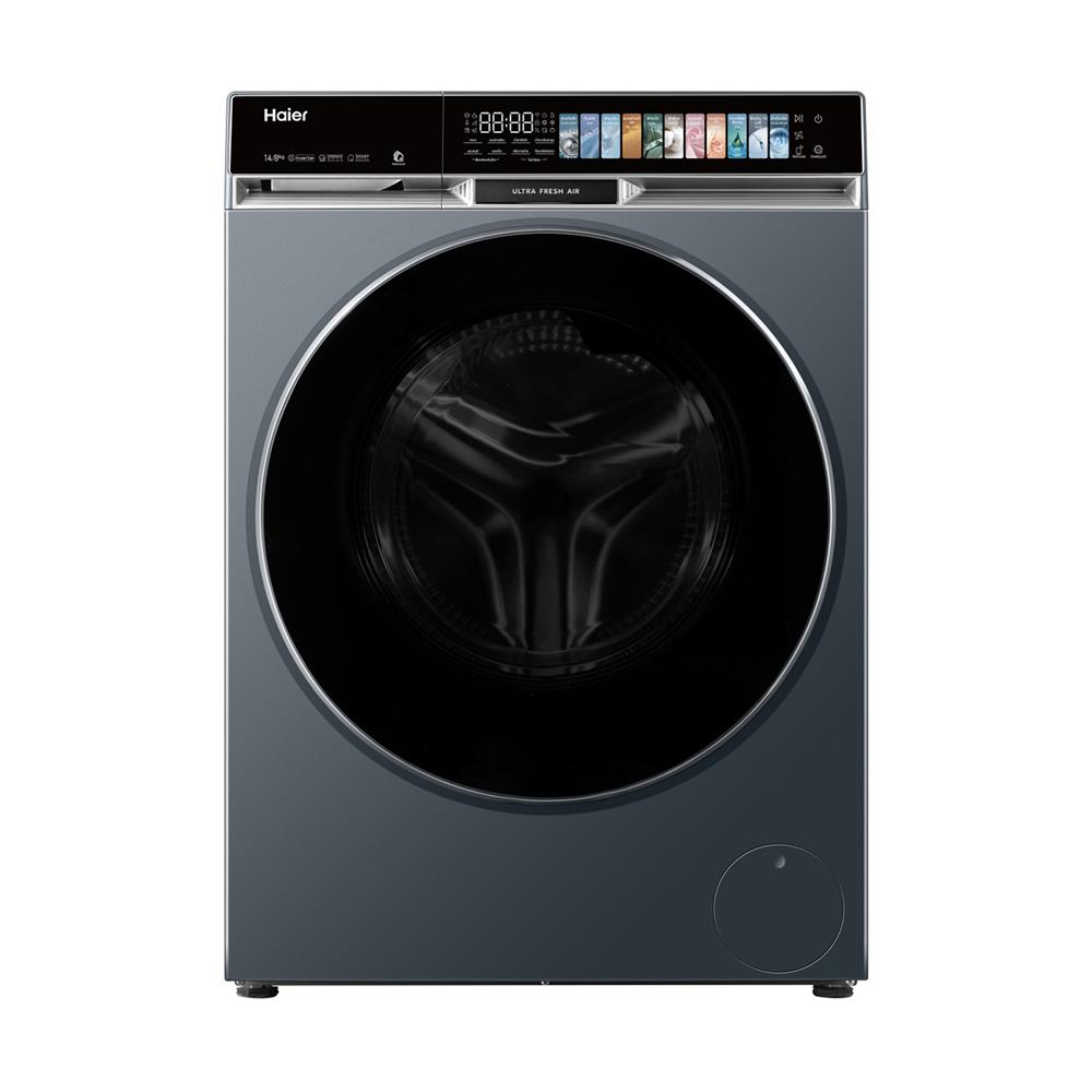 เครื่องซักอบผ้าฝาหน้า HAIER HWD140-BPD14387GNU1 14/8 กก. 1400RPM อินเวอร์เตอร์ สีฟ้าครามเข้ม