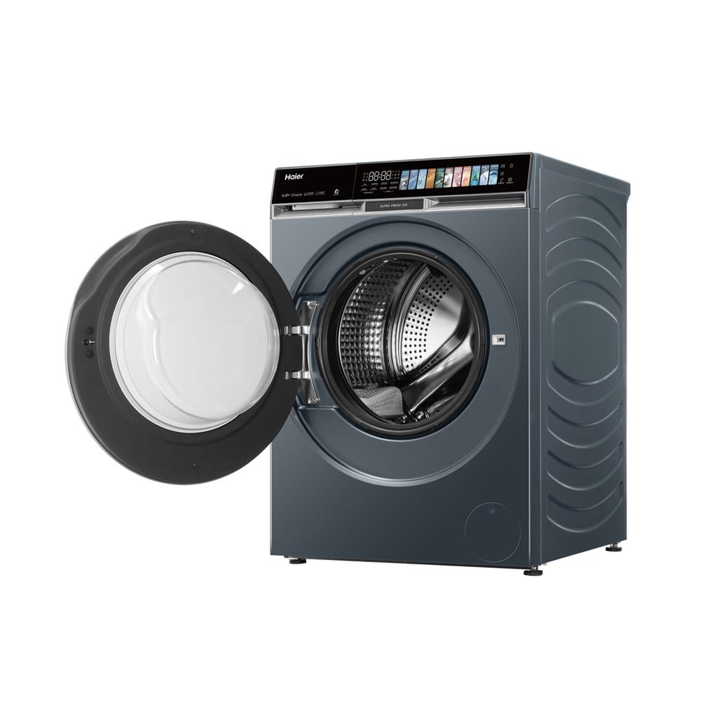 เครื่องซักอบผ้าฝาหน้า HAIER HWD140-BPD14387GNU1 14/8 กก. 1400RPM อินเวอร์เตอร์ สีฟ้าครามเข้ม