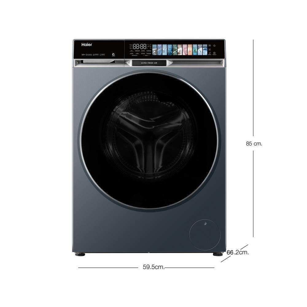 เครื่องซักอบผ้าฝาหน้า HAIER HWD140-BPD14387GNU1 14/8 กก. 1400RPM อินเวอร์เตอร์ สีฟ้าครามเข้ม