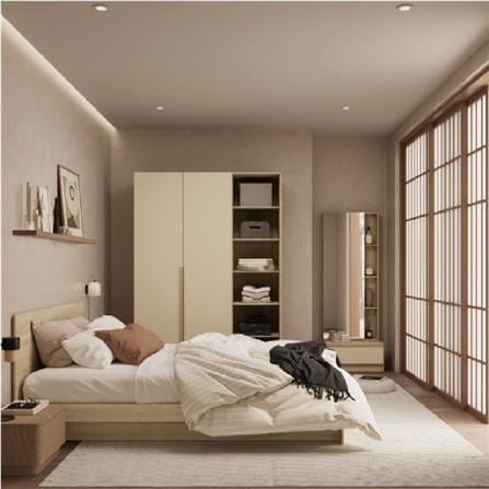 ชุดห้องนอน 6 ฟุต KONCEPT HANNIE 59063782 สีโซลิดโอ๊ค_6