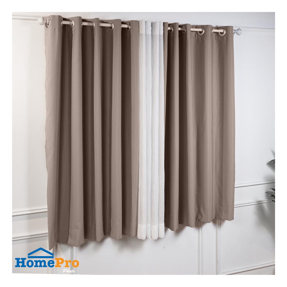 ผ้าม่าน EYELET HOME LIVING STYLE TADEO UV 160x160 ซม. สีน้ำตาล