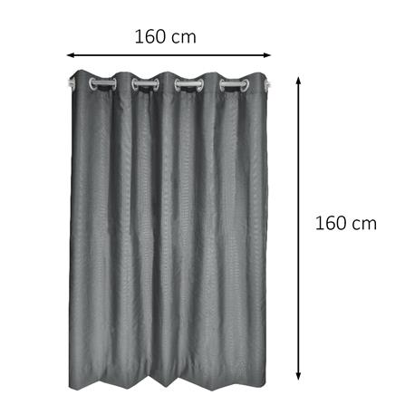 ผ้าม่าน EYELET HOME LIVING STYLE TADEO UV 160x160 ซม. สีเทา_4