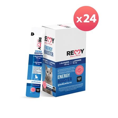 ขนมแมวเลีย REMY TUNA MOUSSE SALMON OIL AMINO ACID สูตรเพิ่มพลังงาน (24 ซอง)_0