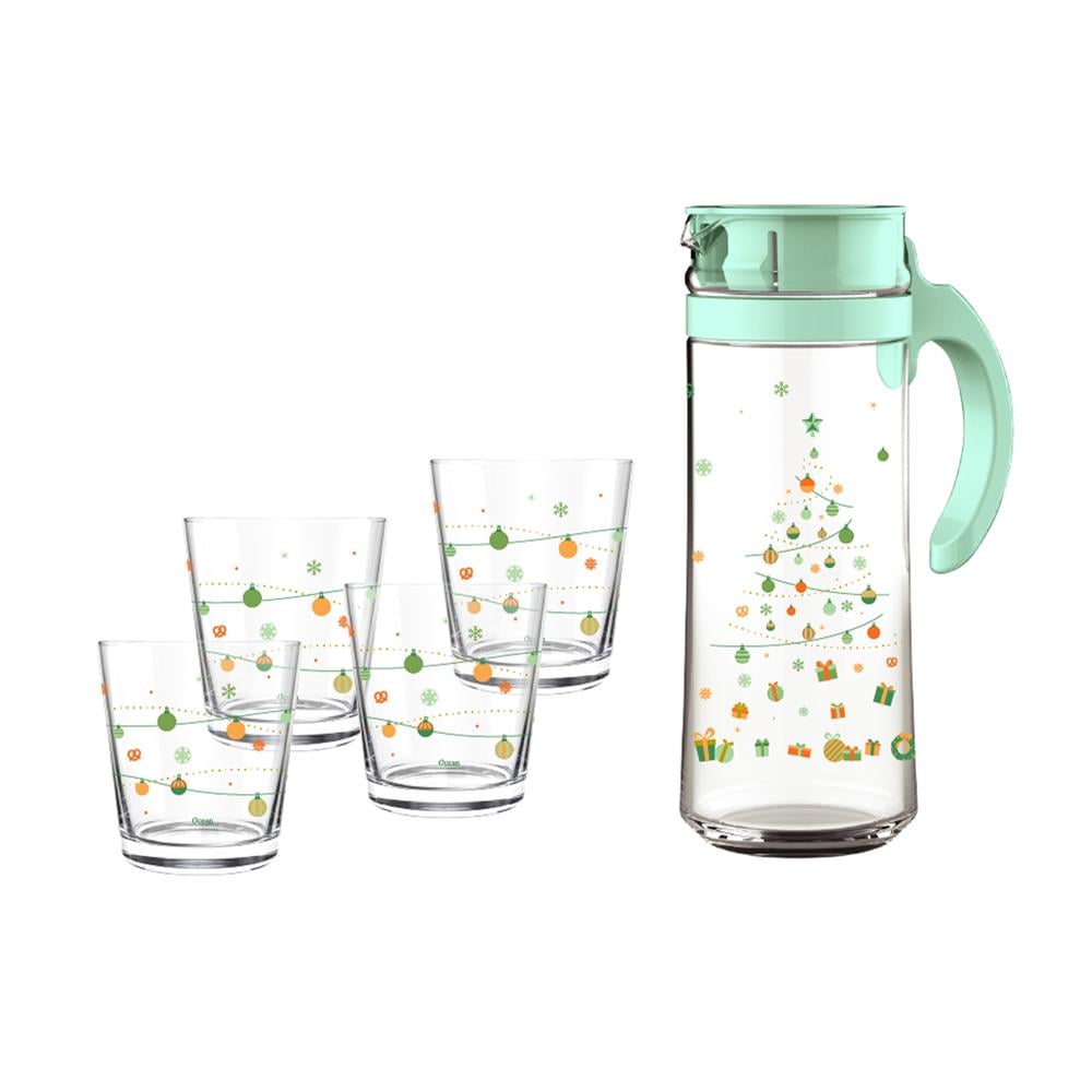 ชุดแก้วน้ำ 300 มล. และเหยือก 1.265 ลิตร OCEAN GLASS GINGERBREAD