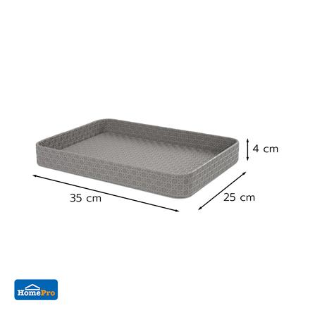 ถาด PVC KECH PETRA 35x25x4 ซม. สีเทา_3