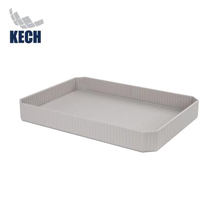 ถาด PVC KECH ARRAY 35x25x4 ซม. สีเทา_0