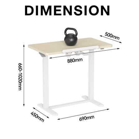 โต๊ะเพื่อสุขภาพ ERGOTREND ARISE 88 ซม. สีเทา/ดำ_10