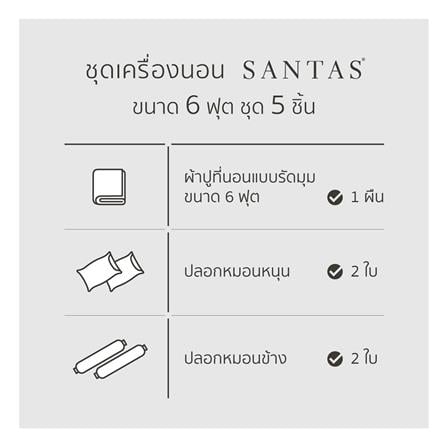 ชุดผ้าปูที่นอน 6 ฟุต (ชุด 5 ชิ้น) SANTAS TEXIMA NEOVATE BL_6