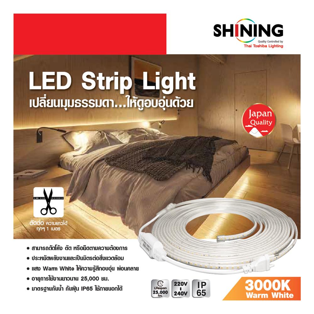 ไฟเส้น LED SHINING 10 วัตต์/เมตร WARM WHITE 10 เมตร