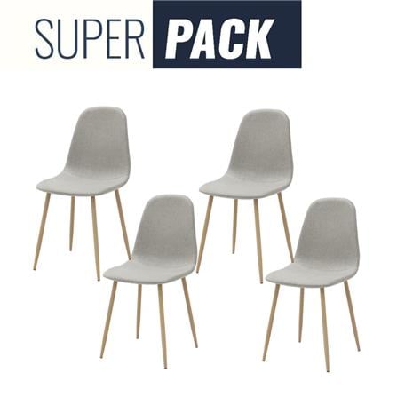 เก้าอี้ทานข้าว SB FURNITURE LASTA 59062939 สีเทาอ่อน (ชุด 4 ตัว)_0