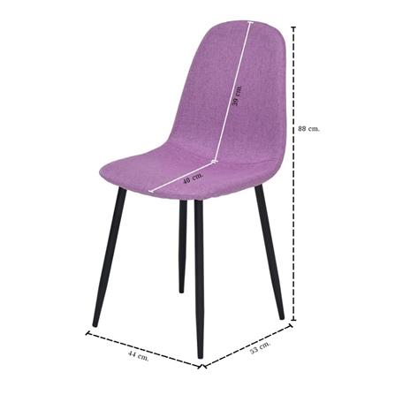 เก้าอี้ทานข้าว SB FURNITURE LALADA 59062936 สีม่วง (ชุด 2 ตัว)_5