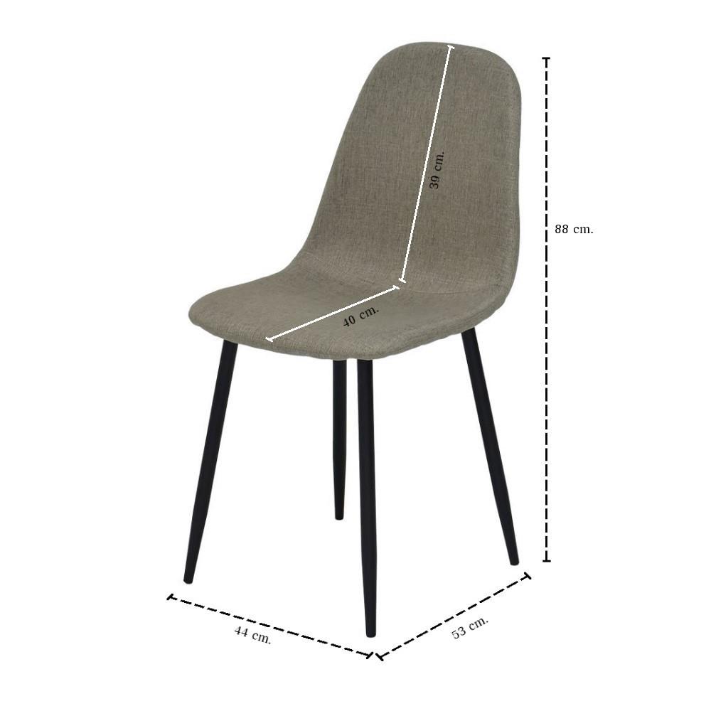 เก้าอี้ทานข้าว SB FURNITURE LALADA 59062933 สีเทาอ่อน (ชุด 2 ตัว)