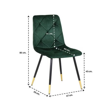 เก้าอี้ทานข้าว SB FURNITURE TARISH 59056453 สีเขียว (ชุด 4 ตัว)_5