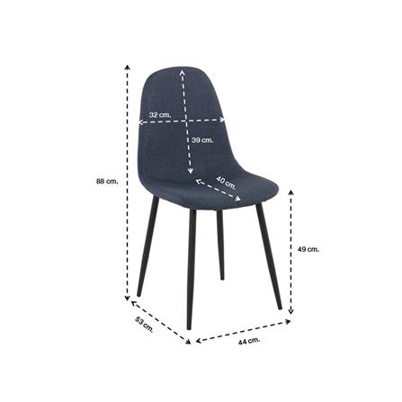 เก้าอี้ทานข้าว SB FURNITURE LALADA 59056449 สีน้ำเงินเข้ม (ชุด 4 ตัว)_5