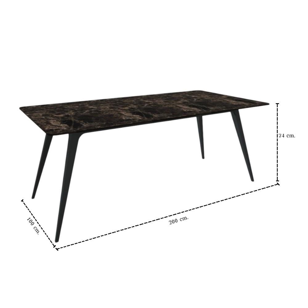 โต๊ะทานข้าว SB FURNITURE FILLET 19126425 200 ซม. สีน้ำตาล