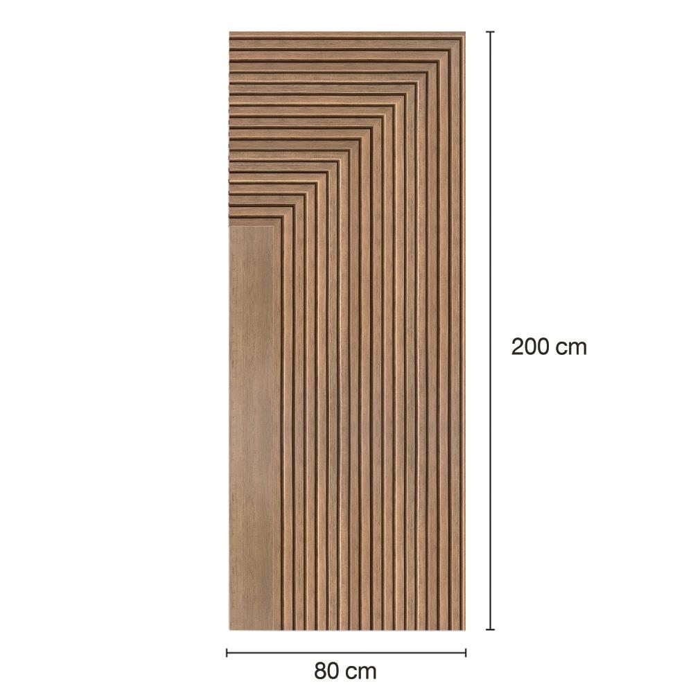 ประตูภายในโพลีสไตรีน ไม่เจาะลูกบิด LINEDEKOR 45DEGREE 80x200 ซม. สีสักด้าน