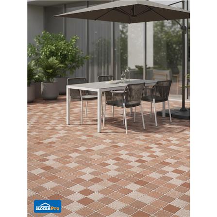 กระเบื้องพื้น 16x16นิ้ว SOSUCO หินสี่ทิศ มิกซ์ น้ำตาล PM 0.96 ตร.ม._3