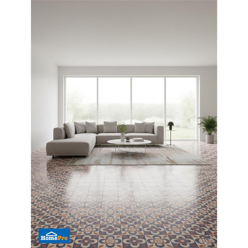 กระเบื้องพื้น 16x16นิ้ว SOSUCO บุษบัน ฟลอร่า ฟ้า PM 0.96 ตร.ม.