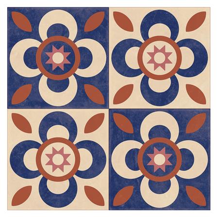 กระเบื้องพื้น 16x16นิ้ว SOSUCO บุษบัน ฟลอร่า ฟ้า PM 0.96 ตร.ม.