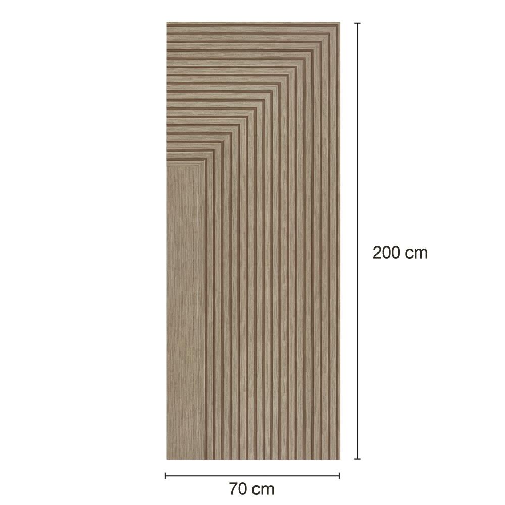 ประตูภายในโพลีสไตรีน ไม่เจาะลูกบิด LINEDEKOR 45DEGREE 70x200 ซม. สีบีชด้าน
