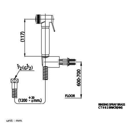 สายฉีดชำระครบชุด-โครม COTTO CT982BRCR_1