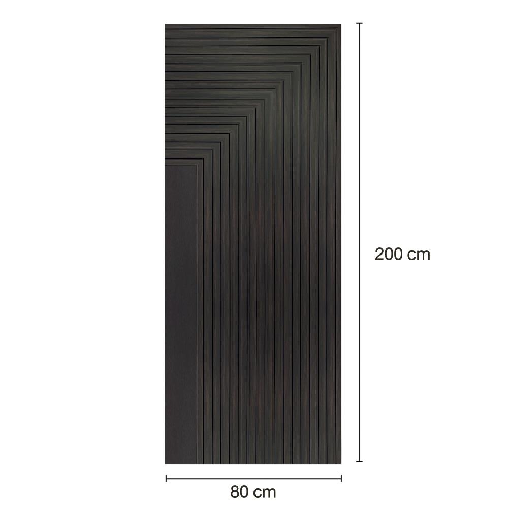 ประตูภายในโพลีสไตรีน ไม่เจาะลูกบิด LINEDEKOR 45DEGREE 80x200 ซม. สีโอ๊ค