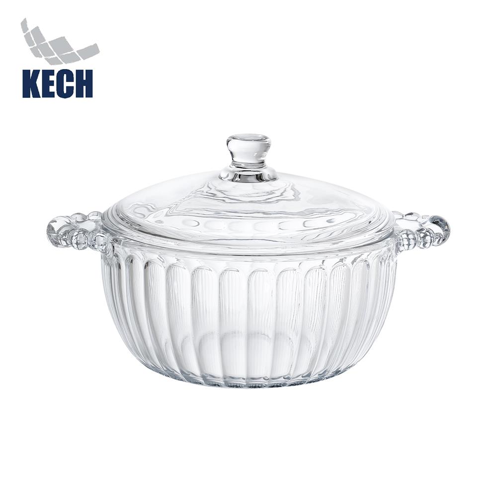 ชามแก้วมีหูพร้อมฝา KECH ROMAN