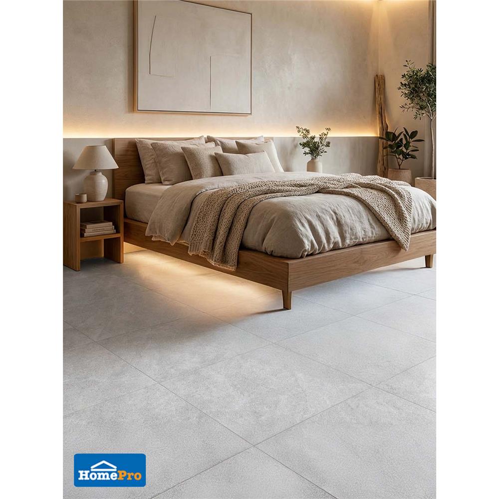 กระเบื้องพื้นพอร์ซเลน 60x60 ซม.COTTO พีโม เทา ซาติน PM 1.44 ตร.ม.