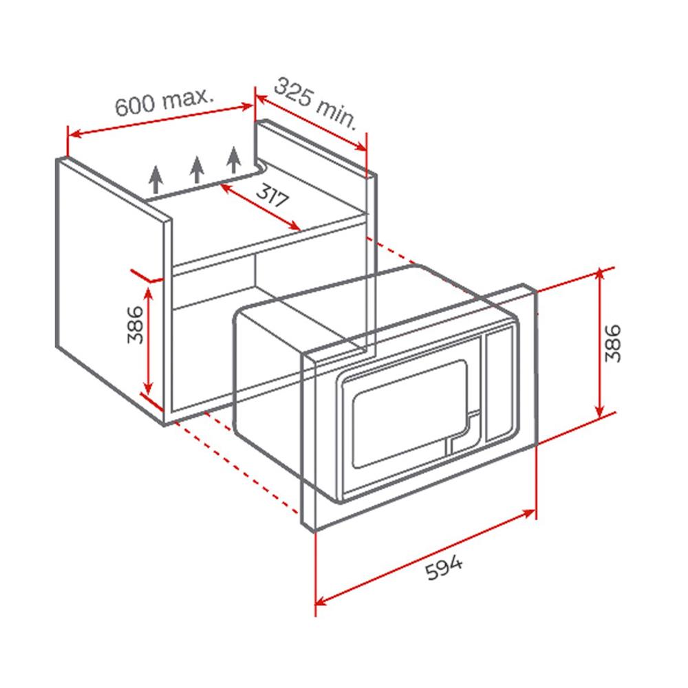 ไมโครเวฟฝังดิจิตอล TEKA MLEG 820 FI BK