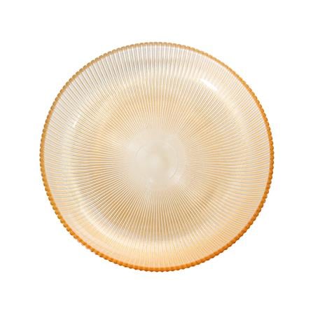 จานแก้ว 9 นิ้ว KECH OLIVE สีน้ำตาล_1