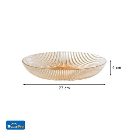 จานแก้ว 9 นิ้ว KECH OLIVE สีน้ำตาล_3