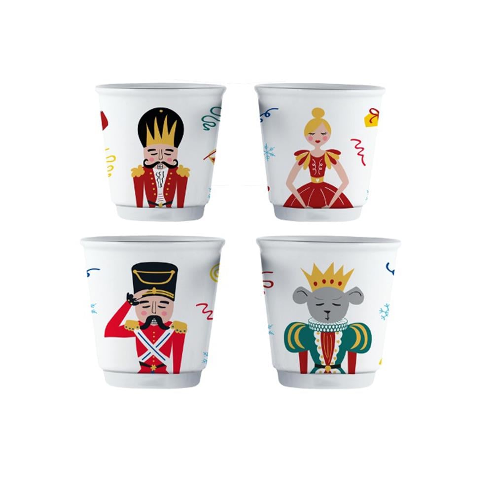 แก้ว SHOT PORCELAIN 90 มล. BIALETTI SCHIACCIANOCI (แพ็ก 4 ใบ)