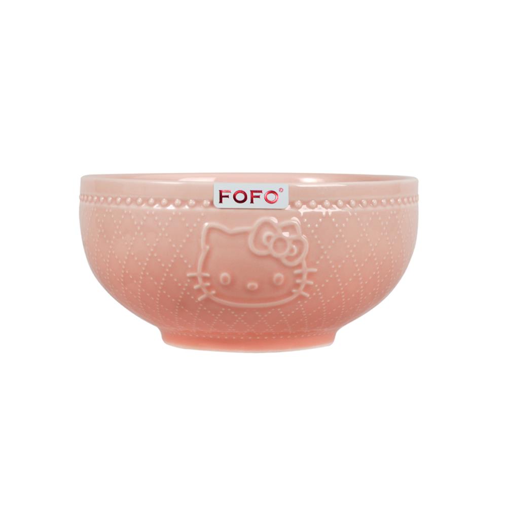 ชาม PORCELAIN 4.5 นิ้ว FOFO KITTY VINTAGE สีชมพู