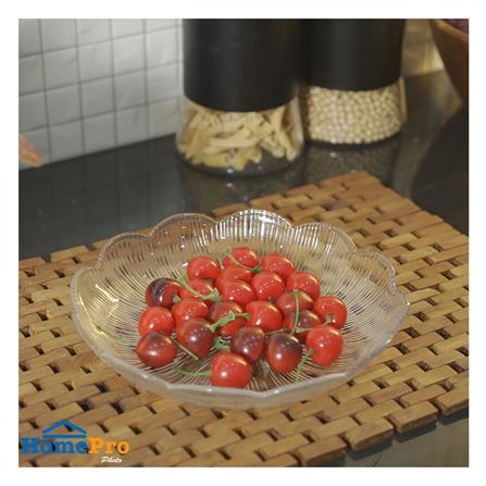 จานแก้ว 9 นิ้ว KECH FLOWER สีใส_3