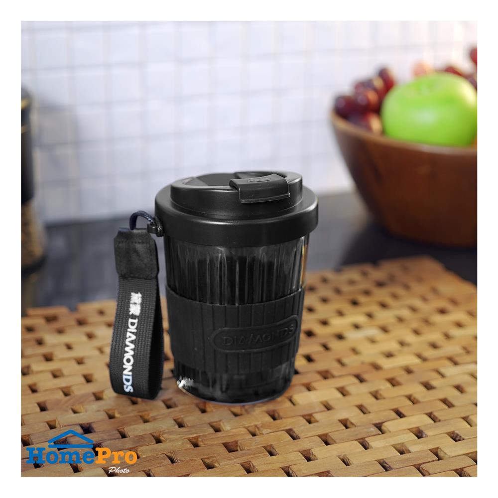 แก้วน้ำพร้อมฝา 500 มล. KECH COOL สีดำ