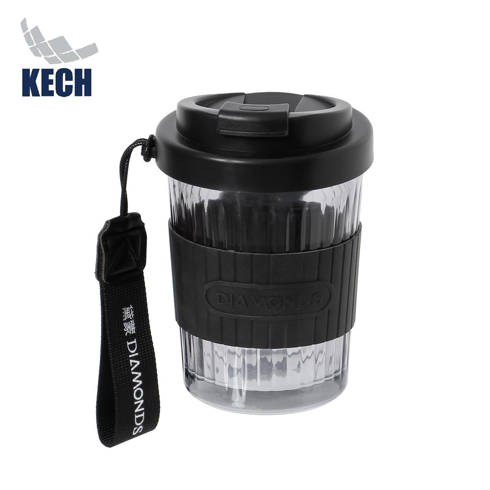 แก้วน้ำพร้อมฝา 500 มล. KECH COOL สีดำ